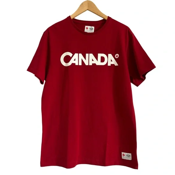 Vintage Hudson’s Bay Canada Olympic Team Red T-Shirt Made in Canada - Picture 1 of 4